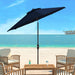 SAFAVIEH Rieta Aluminum Tilt And Crank 9-Foot Patio Umbrella, Base Not Included