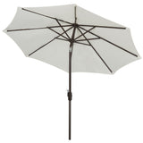 SAFAVIEH Rieta Aluminum Tilt And Crank 9-Foot Patio Umbrella, Base Not Included