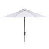 SAFAVIEH Rieta Aluminum Tilt And Crank 9-Foot Patio Umbrella, Base Not Included