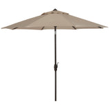 SAFAVIEH Rieta Aluminum Tilt And Crank 9-Foot Patio Umbrella, Base Not Included