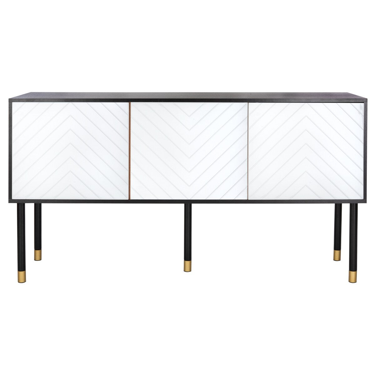 SAFAVIEH Rine Mid-Century Modern Media 55" TV Stand - 55.1" W x 15.8" L x 29.5" H - 55Wx16Dx30H