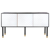 SAFAVIEH Rine Mid-Century Modern Media 55" TV Stand - 55.1" W x 15.8" L x 29.5" H - 55Wx16Dx30H