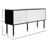 SAFAVIEH Rine Mid-Century Modern Media 55" TV Stand - 55.1" W x 15.8" L x 29.5" H - 55Wx16Dx30H