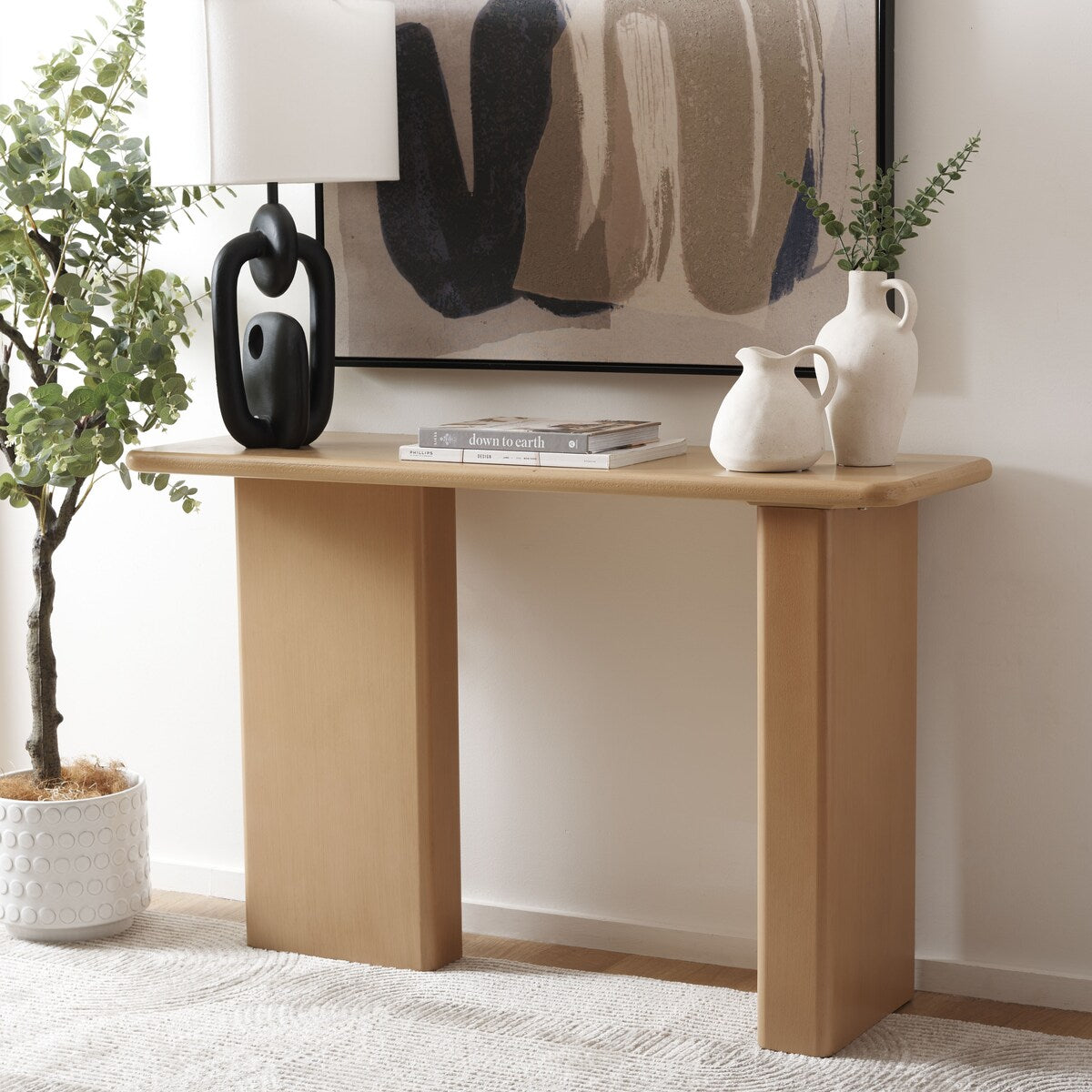 SAFAVIEH Robbin Console Table - 47.3 In. W x 15.8 In. D x 30 In. H - 47Wx16Dx30H