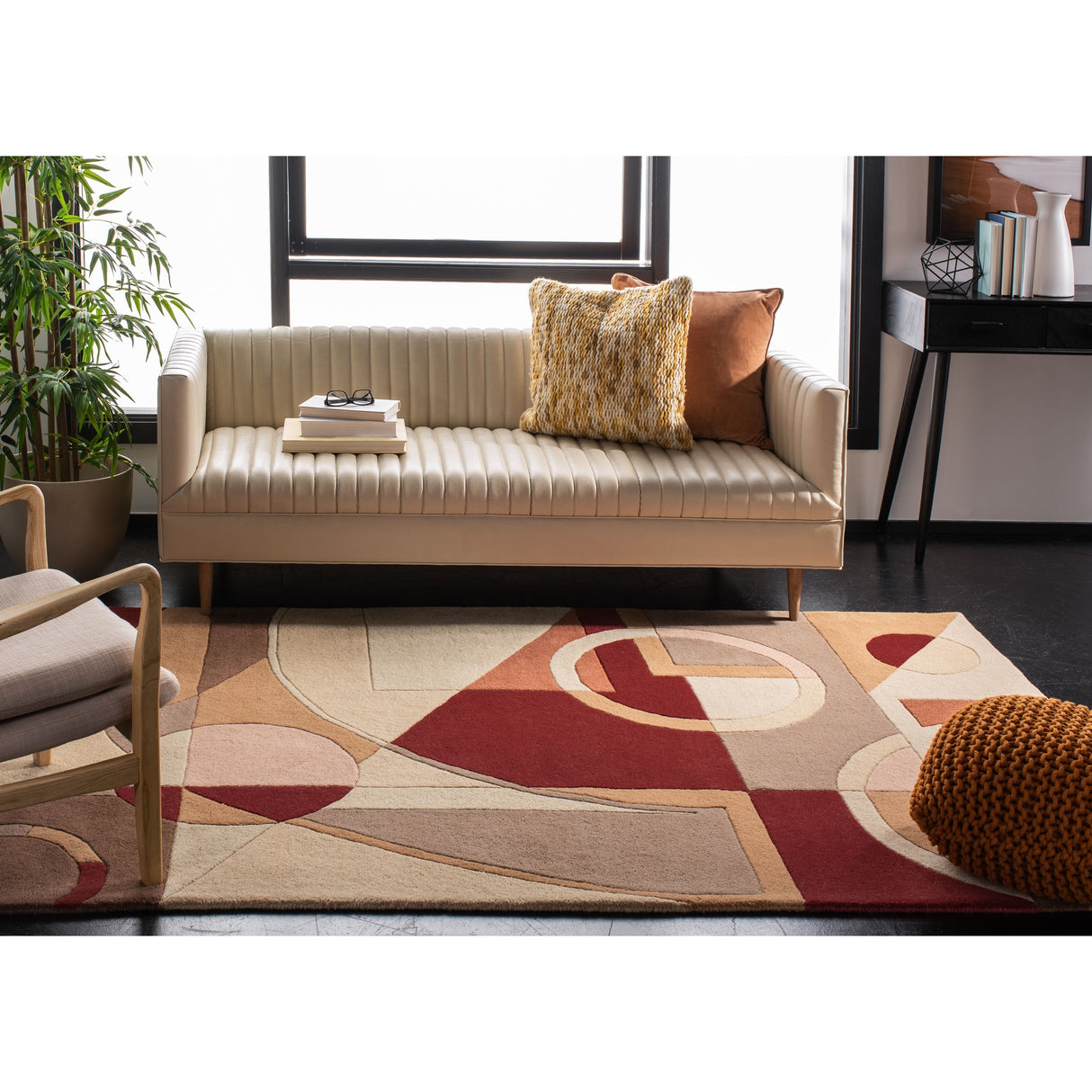 SAFAVIEH Rodeo Ula Necibe Hand-tufted Wool Retro Area Rug