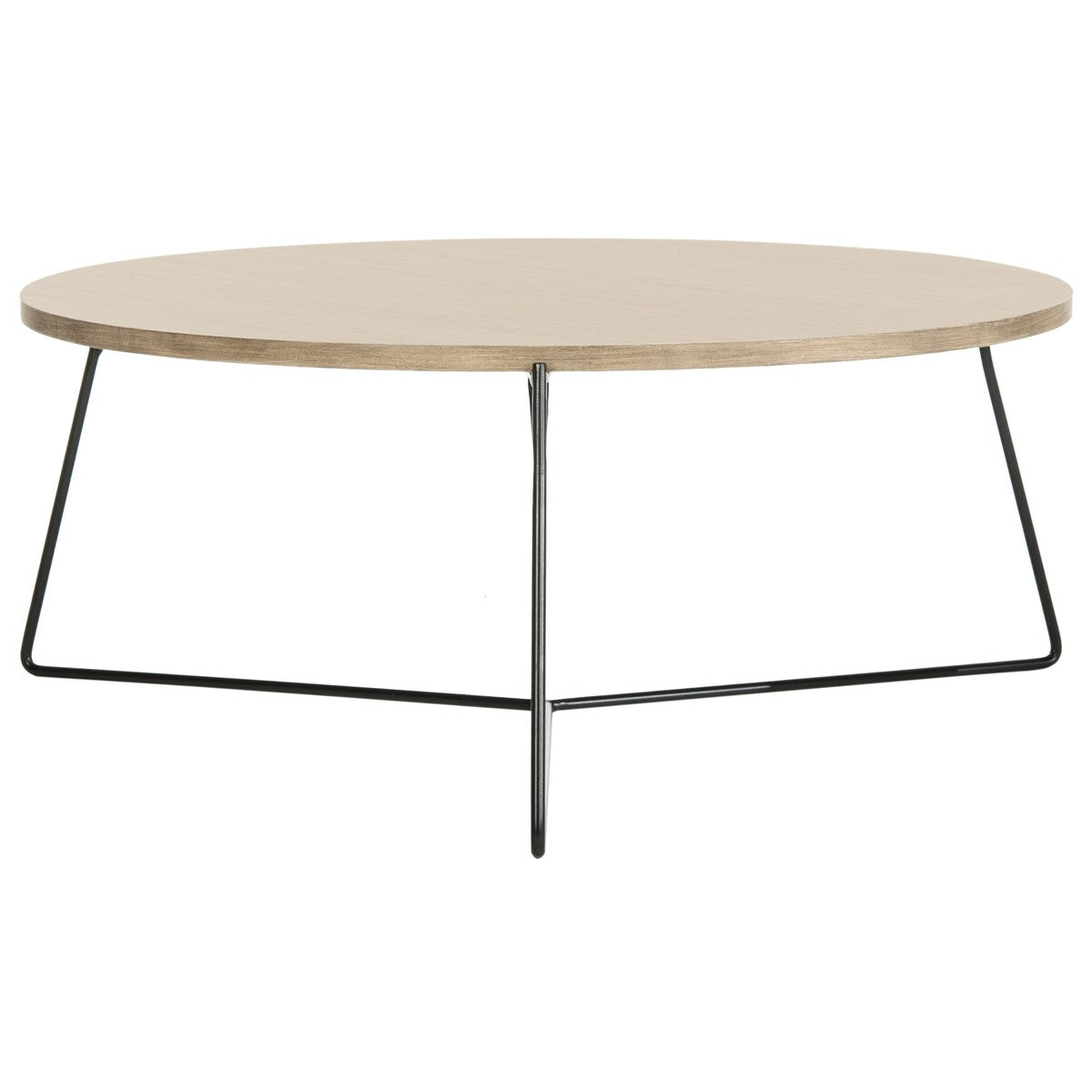 SAFAVIEH Roxanne Light Grey / Black Coffee Table - 31" x 31" x 13.4" - 31Wx31Dx13H