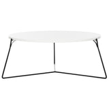 SAFAVIEH Roxanne Light Grey / Black Coffee Table - 31" x 31" x 13.4" - 31Wx31Dx13H