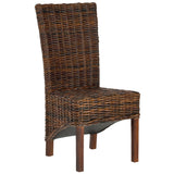 SAFAVIEH Rozanne Dark Brown Wicker Dining Chair (Set of 2) - 20" x 24" x 41.5" - 20Wx24Dx42H