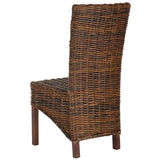 SAFAVIEH Rozanne Dark Brown Wicker Dining Chair (Set of 2) - 20" x 24" x 41.5" - 20Wx24Dx42H