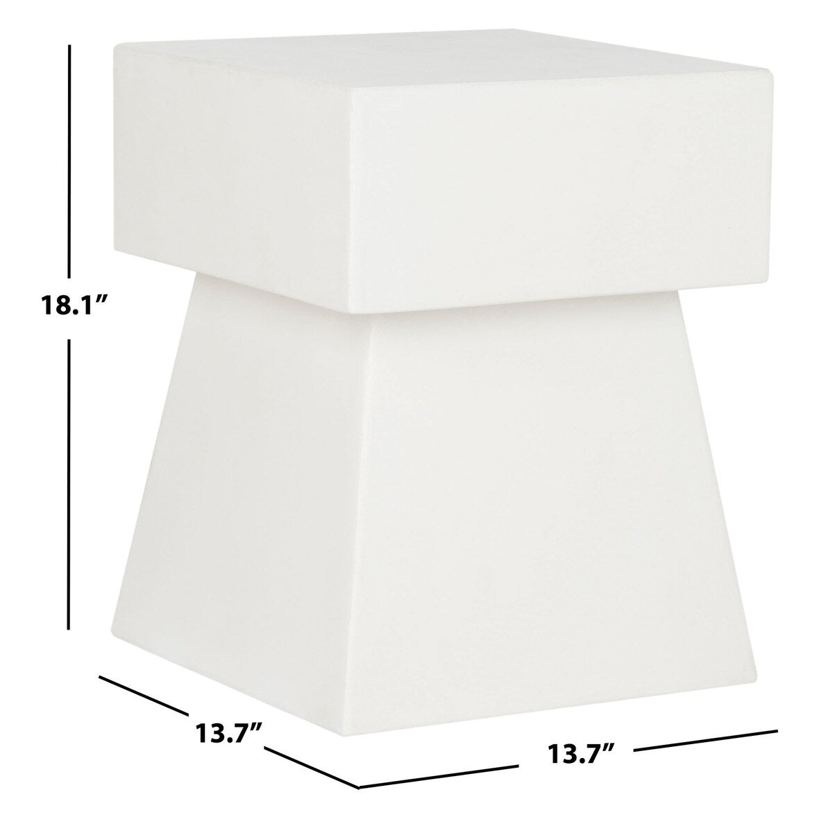 SAFAVIEH Rukiye Mushroom Concrete Indoor/ Outdoor Accent Table - 13.7" x 13.7" x 18.1" - 14Wx14Dx18H