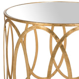 SAFAVIEH Ryuko Antique Gold Leaf Accent Table - 20" x 20" x 18" - 20Wx20Dx18H