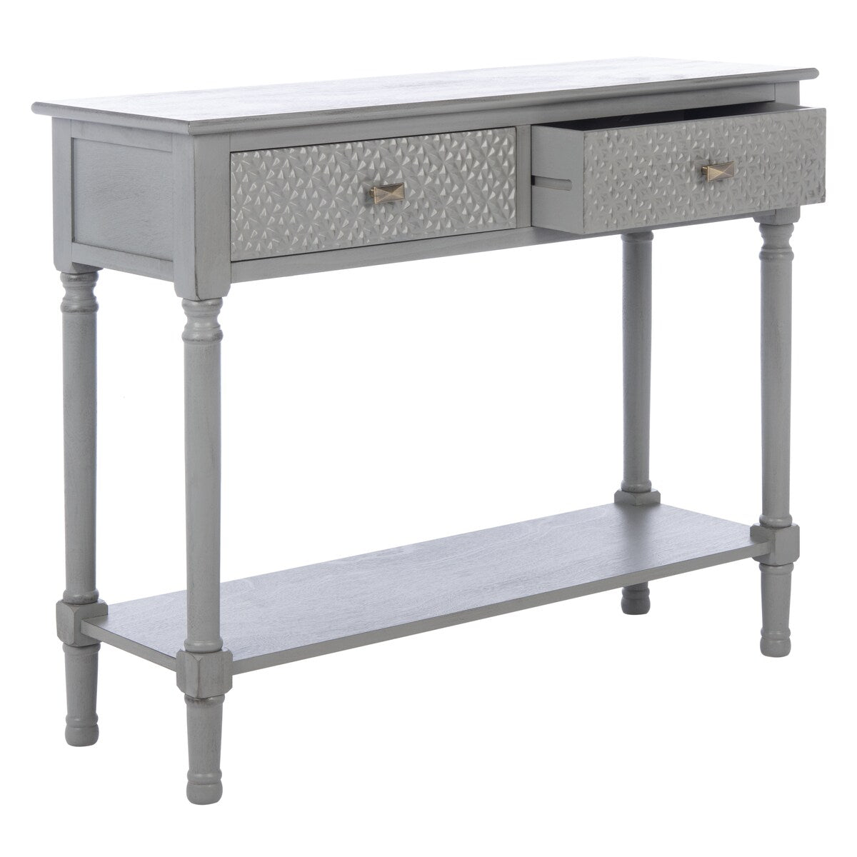 SAFAVIEH Salina 2-Drawer Console Table - 35.5" W x 13" L x 29.5" H - 36Wx13Dx30H