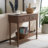 SAFAVIEH Salina 2-Drawer Console Table - 35.5" W x 13" L x 29.5" H - 36Wx13Dx30H