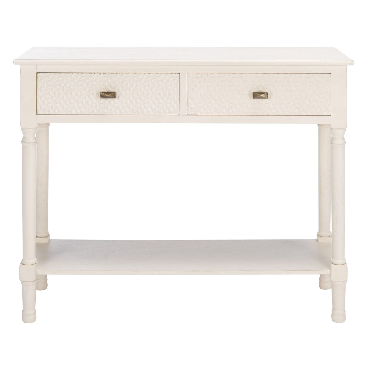 SAFAVIEH Salina 2-Drawer Console Table - 35.5" W x 13" L x 29.5" H - 36Wx13Dx30H