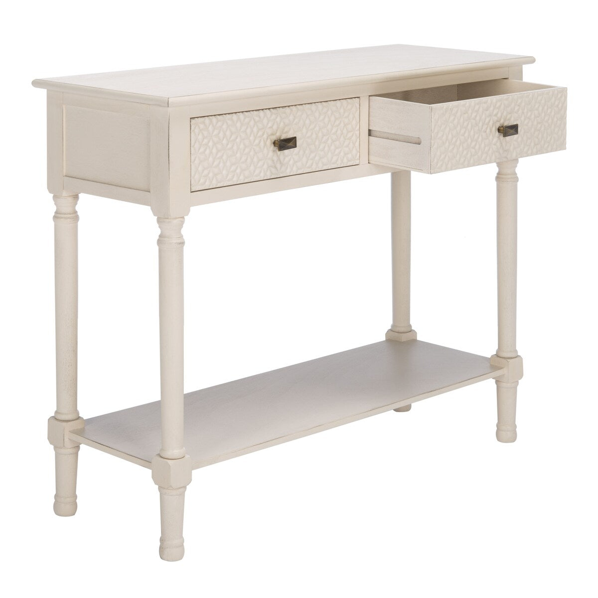 SAFAVIEH Salina 2-Drawer Console Table - 35.5" W x 13" L x 29.5" H - 36Wx13Dx30H