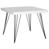 SAFAVIEH Saundra Mid-Century White/ Black Square Lacquer Coffee Table - 23.6" x 23.6" x 19" - 24Wx24Dx19H