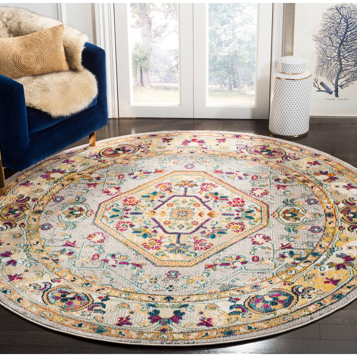 SAFAVIEH Savannah Doris Boho Oriental Polyester Medallion Rug