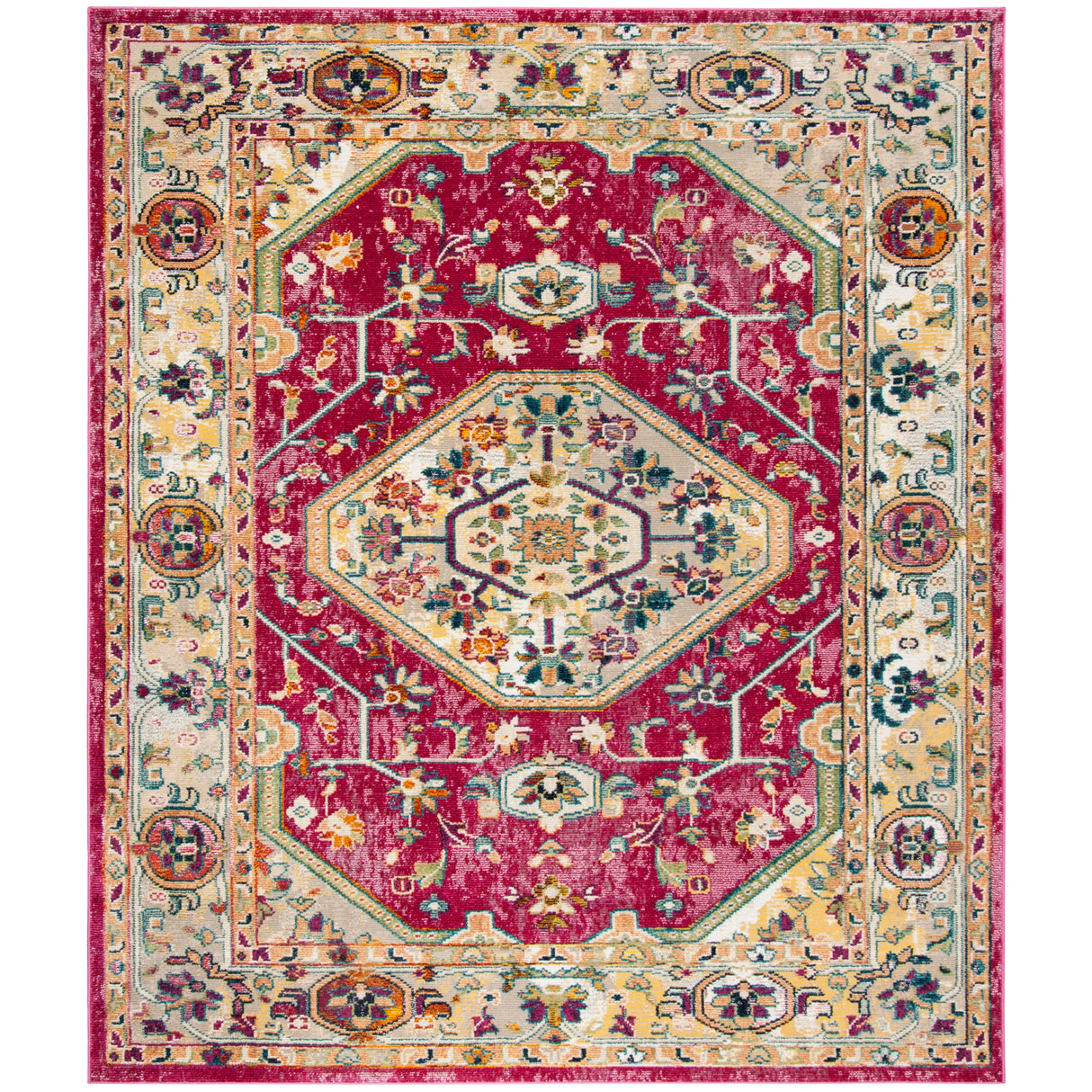 SAFAVIEH Savannah Doris Boho Oriental Polyester Medallion Rug