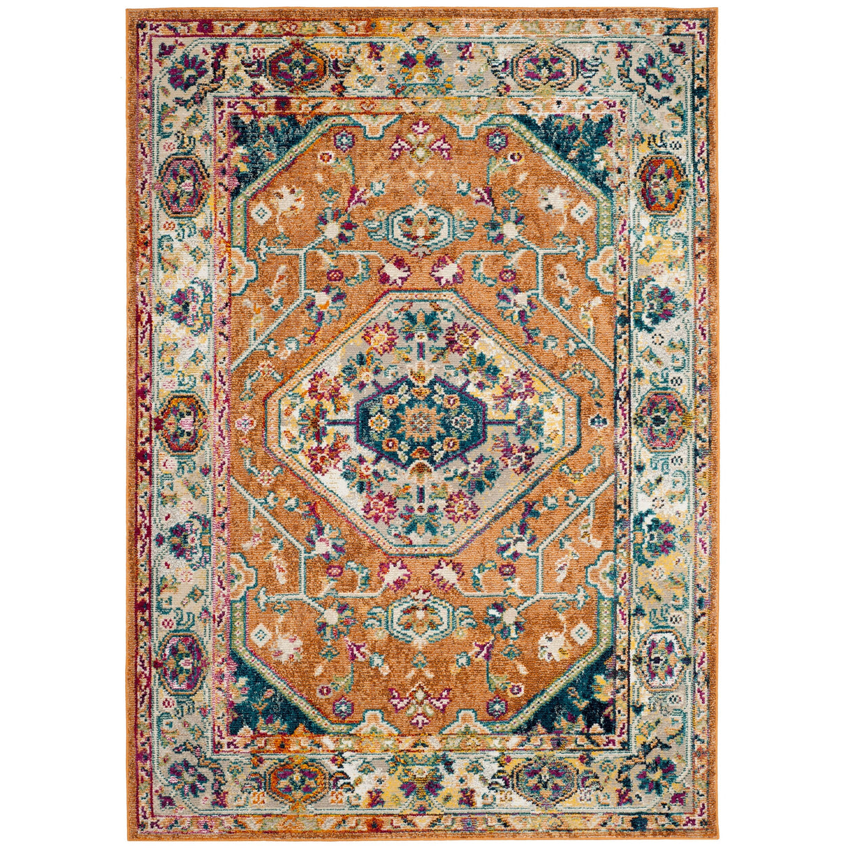 SAFAVIEH Savannah Doris Boho Oriental Polyester Medallion Rug