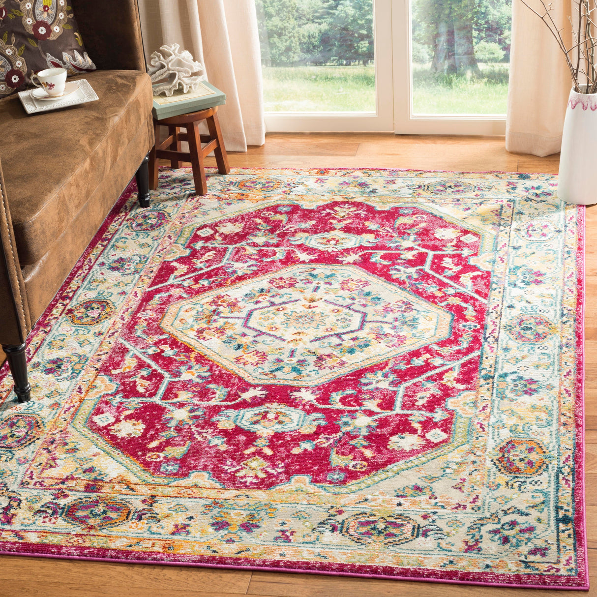 SAFAVIEH Savannah Doris Boho Oriental Polyester Medallion Rug