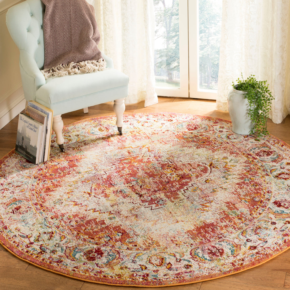 SAFAVIEH Savannah Lamiaa Boho Oriental Polyester Rug