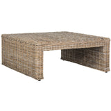 SAFAVIEH Sawsan Natural Rattan Table - 39.3" W x 39.3" D x 17.6" H - 39Wx39Dx18H