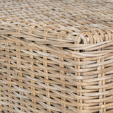 SAFAVIEH Sawsan Natural Rattan Table - 39.3" W x 39.3" D x 17.6" H - 39Wx39Dx18H