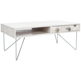 SAFAVIEH Sebahate 1-Drawer 1-Shelf Living Room Coffee Table - 40" W x 21.3" L x 15.7" H - 40Wx21Dx16H