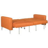 SAFAVIEH Shameka Two-In-One Foldable Orange Loveseat Sofa Bed