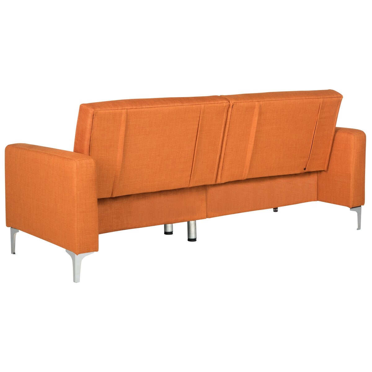 SAFAVIEH Shameka Two-In-One Foldable Orange Loveseat Sofa Bed