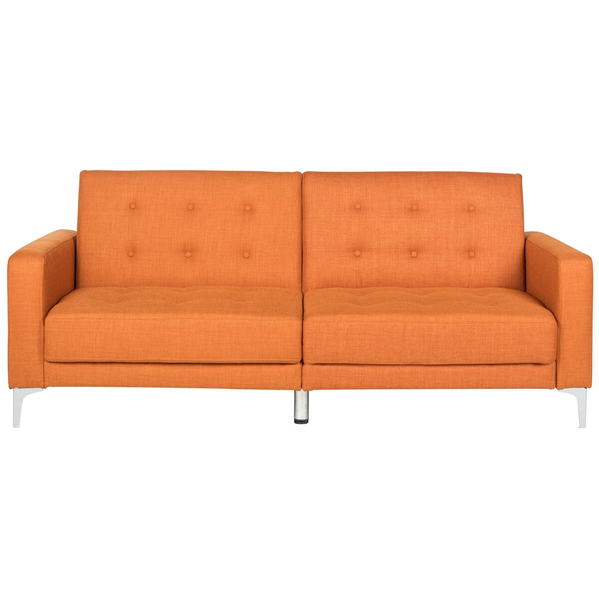 SAFAVIEH Shameka Two-In-One Foldable Orange Loveseat Sofa Bed