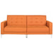 SAFAVIEH Shameka Two-In-One Foldable Orange Loveseat Sofa Bed