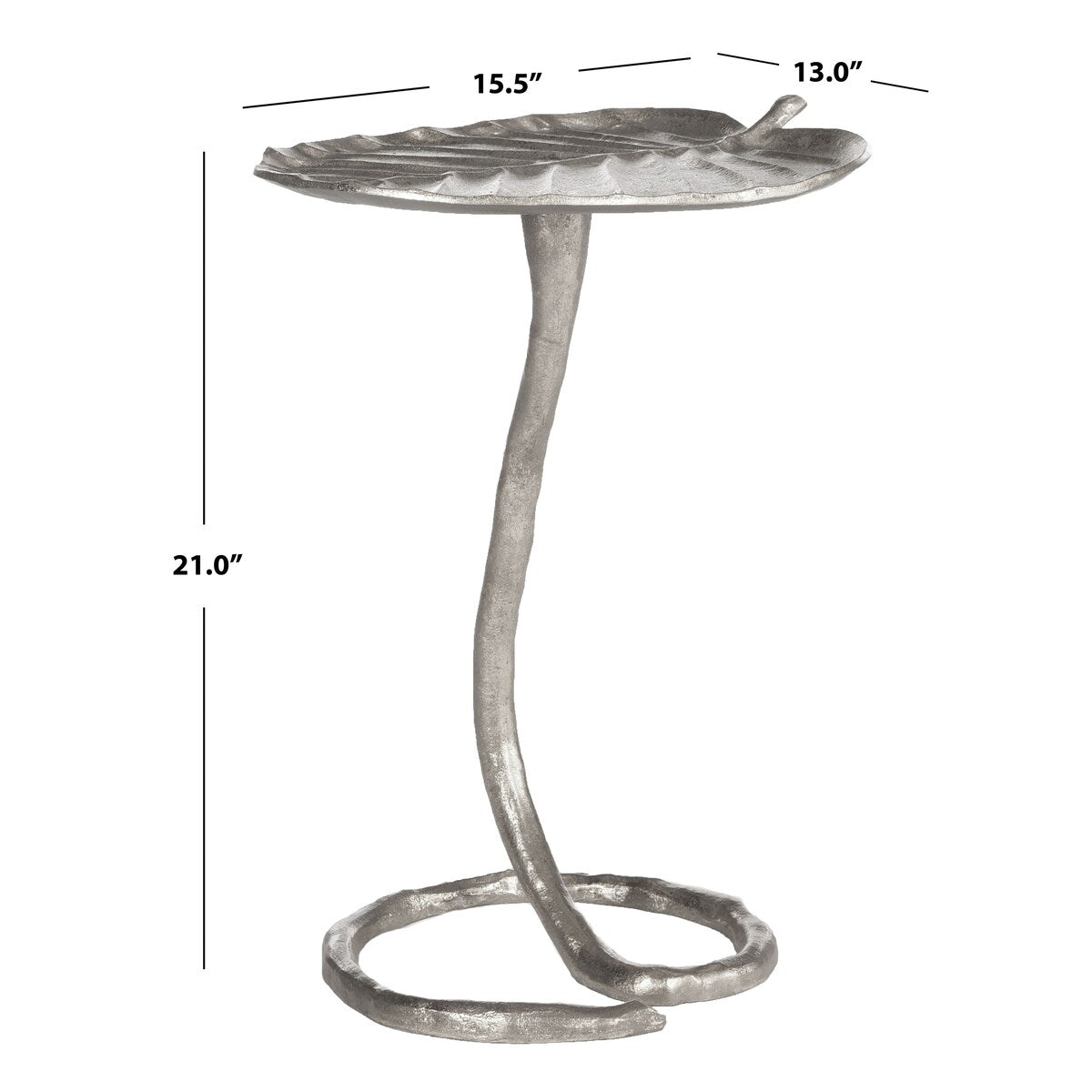 SAFAVIEH Sharlene Gold Side Table - 15" x 13" x 21" - 15Wx13Dx21H