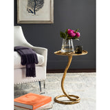 SAFAVIEH Sharlene Gold Side Table - 15" x 13" x 21" - 15Wx13Dx21H