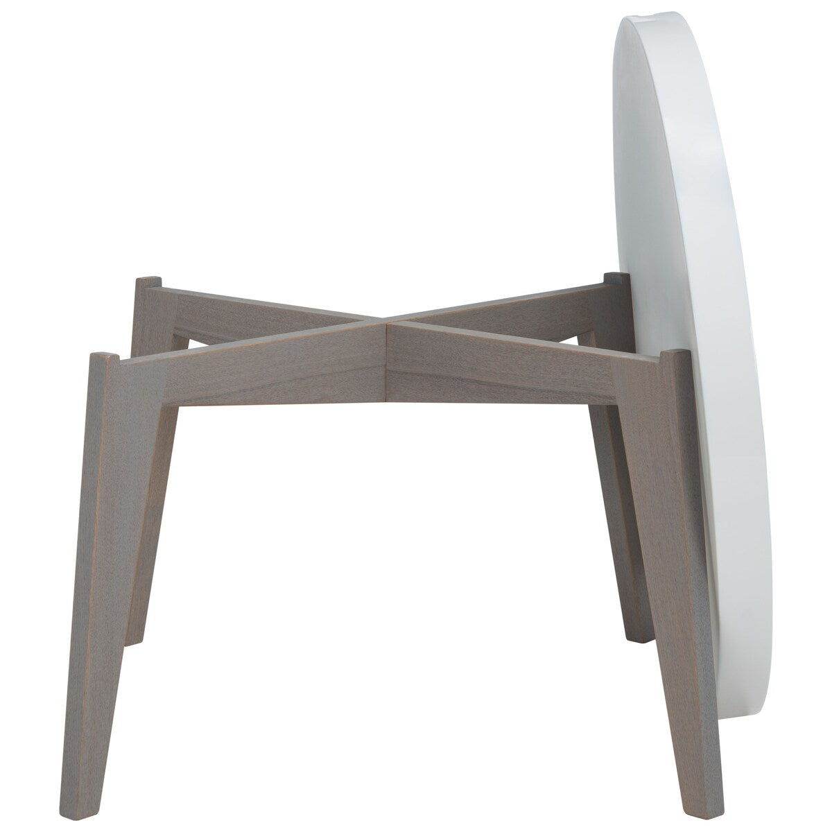 SAFAVIEH Sharron White/ Grey Lacquer End Table - 0 - 32" x 32" x 18" - 32Wx32Dx18H