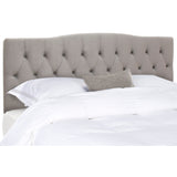 SAFAVIEH Shasta Arctic Grey Upholstered Tufted Headboard (King)