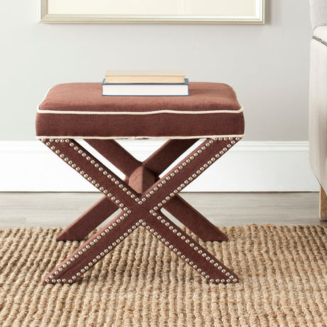 SAFAVIEH Shavonne X-Bench Ottoman