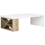 SAFAVIEH Shelva Scandinavian Side Storage Lacquer Coffee Table - 47.3" x 23.5" x 15" - 47Wx24Dx15H