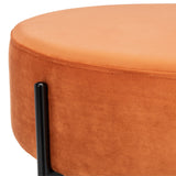 SAFAVIEH Shianne Round Velvet Cocktail Ottoman