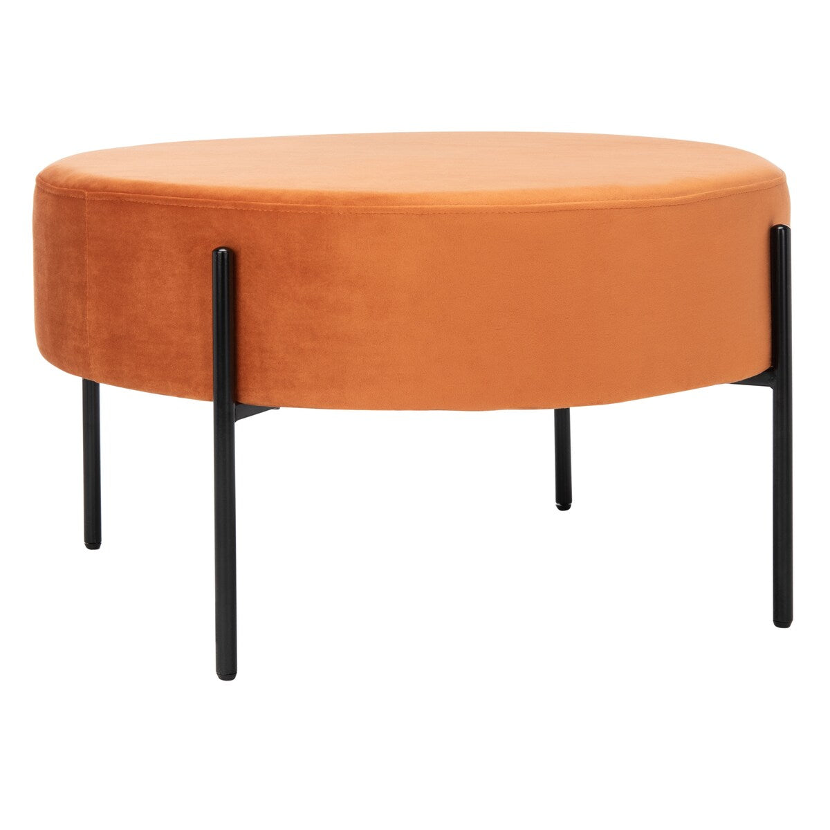 SAFAVIEH Shianne Round Velvet Cocktail Ottoman