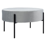 SAFAVIEH Shianne Round Velvet Cocktail Ottoman