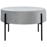 SAFAVIEH Shianne Round Velvet Cocktail Ottoman