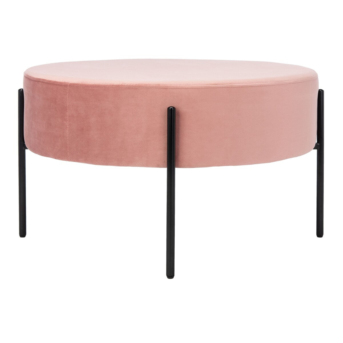 SAFAVIEH Shianne Round Velvet Cocktail Ottoman