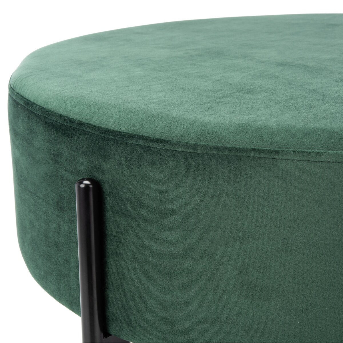 SAFAVIEH Shianne Round Velvet Cocktail Ottoman