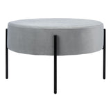 SAFAVIEH Shianne Round Velvet Cocktail Ottoman