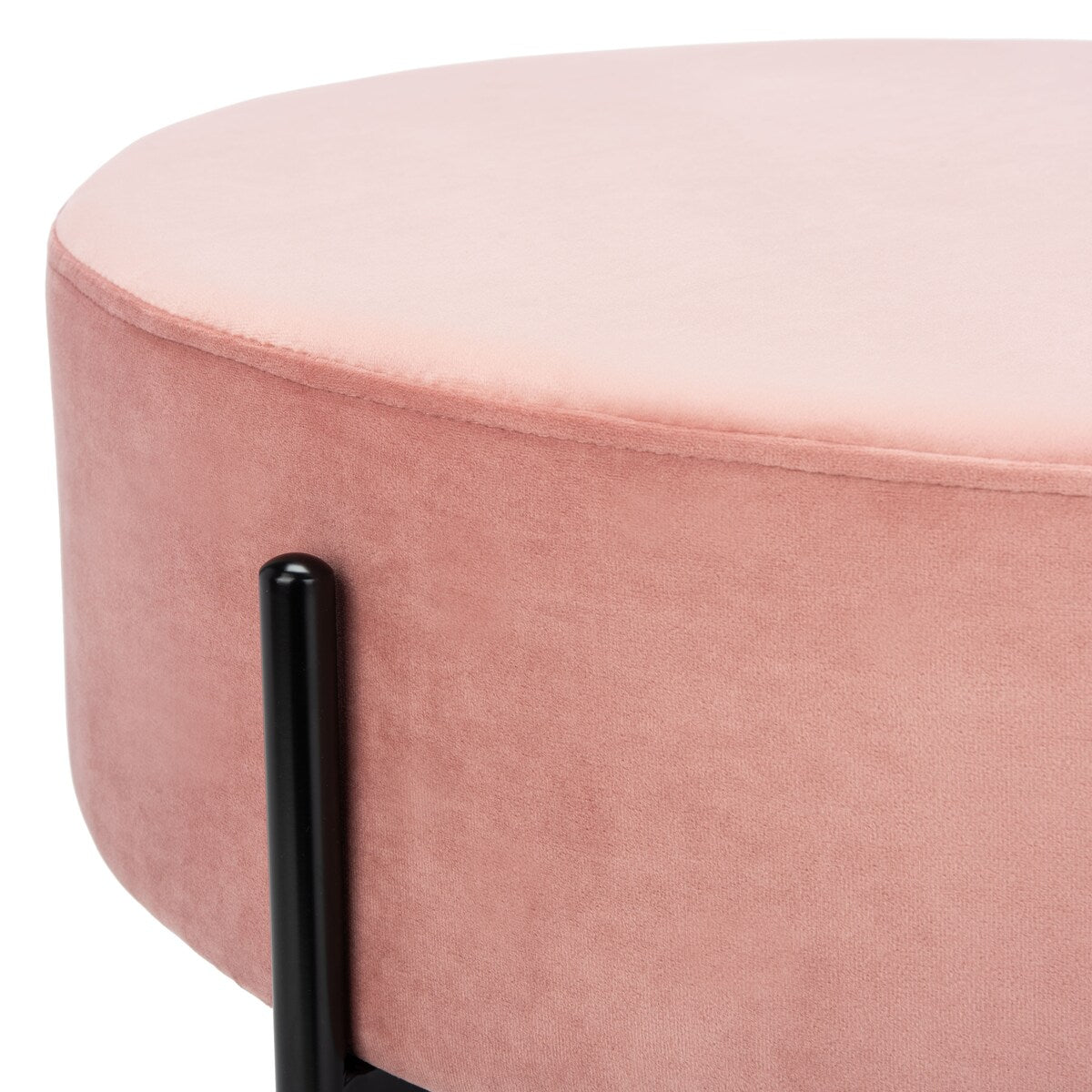 SAFAVIEH Shianne Round Velvet Cocktail Ottoman