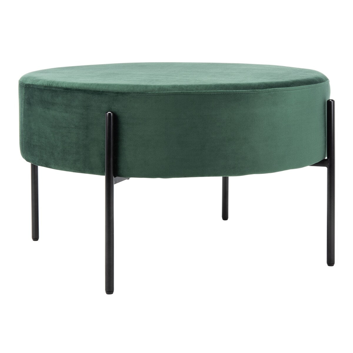 SAFAVIEH Shianne Round Velvet Cocktail Ottoman