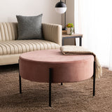 SAFAVIEH Shianne Round Velvet Cocktail Ottoman