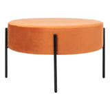 SAFAVIEH Shianne Round Velvet Cocktail Ottoman