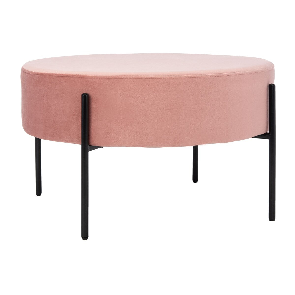 SAFAVIEH Shianne Round Velvet Cocktail Ottoman